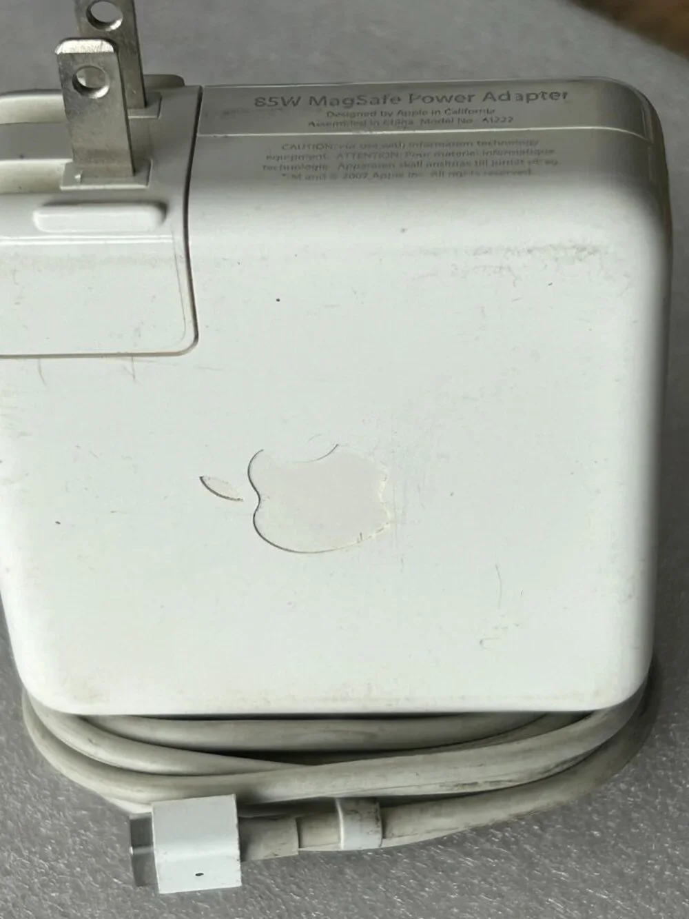 Genuine APPLE A1222 85W MagSafe Power Adapter Used Tested Good